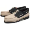 3-Eye Lug Handsewn Boat Shoes “Beige”
