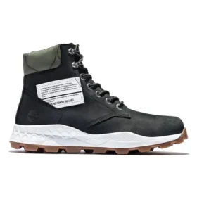 6 Inch Brooklyn Side Zip Boots “Black Nubuck with Green Padded Collar”