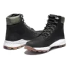 6 Inch Brooklyn Side Zip Boots “Black Nubuck with Green Padded Collar”