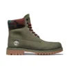 6 Inch Premium Boot “Dark Green Nubuck with Camouflage Collar”