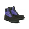 6 Inch Premium Waterproof Boot “Black Nubuck with Purple”