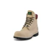 6 Inch Premium Waterproof Boots “Beige Nubuck with Burgundy Collar”