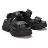 Adley Way Backstrap Sandals “Black”