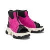 Adley Way Peep Toe Boot Sandals “Very Berry”