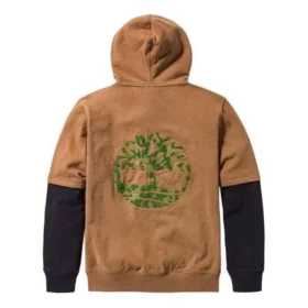 All Gender Embroidered Tree Hoodie “Brown”