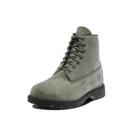 Basic 6 Inch Wide-Fit Non-contrast Boots “Olive Green”