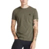 Causual Round Collar Male Green
