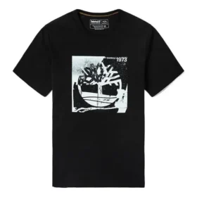 Causual Round Collar Printing Male Black