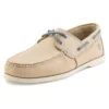 Cedar Bay Boat Shoes “Light Beige Nubuck”