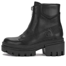 Everleigh Front-Zip Boot “Black Nubuck”