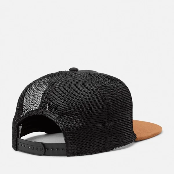 Faux Suede Flatbrim Trucker Hat Faux Suede Flatbrim Trucker Hat