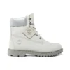 Heritage 6 Inch Boots “White Nubuck and Silver”