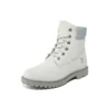 Heritage 6 Inch Boots “White Nubuck and Silver”