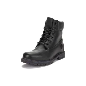 Heritage 6 Inch Waterproof Boot “Black Leather Rubber Outsole”
