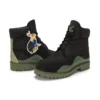 Heritage 6 Inch Waterproof Boot “Black Nubuck with Green”
