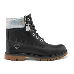 Heritage 6 Inch Waterproof Boots “Black Full Grain with Silver Collar”