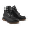 Heritage 6 Inch Waterproof Boots “Black Full Grain with Silver Collar”
