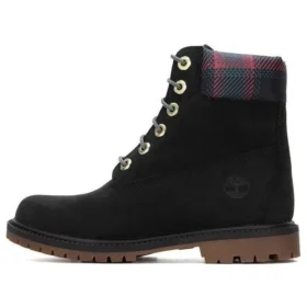Heritage 6 Inch Waterproof Boots “Black Nubuck with Pink Teal Plaid”