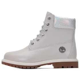 Heritage 6 Inch Waterproof Boots “Light Grey Full Grain with Silver Collar”
