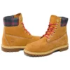 Heritage 6 Inch Waterproof Boots “Wheat Nubuck with Pink Teal Plaid”