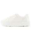 Laurel Court Low Lace Up Sneakers “White Canvas”