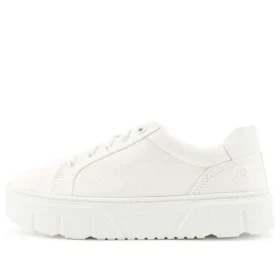 Laurel Court Low Lace Up Sneakers “White Canvas”