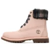 Lindon Woods 6 Inch Waterproof Boot “Pink Nubuck and Black Printed Collar”