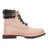 Lindon Woods 6 Inch Waterproof Boot “Pink Nubuck and Black Printed Collar”