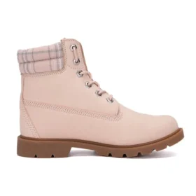 Lindon Woods 6 Inch Waterproof Boot “Pink Nubuck and Printed Collar”