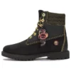 Lunar New Year 6 Inch Lace Up Boots “Black Nubuck”