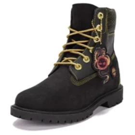 Lunar New Year 6 Inch Lace Up Boots “Black Nubuck”