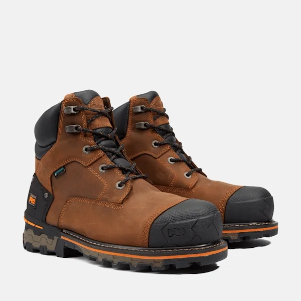 Men’s Boondock 6-in Comp-Toe Waterproof Work Boots – Brown Men’s Boondock 6-in Comp-Toe Waterproof Work Boots – Brown