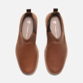 Men’s Britton Road Mid Chelsea Boots – Rust Full-Grain