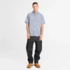 Men’s Checkered Poplin Short-Sleeve Shirt