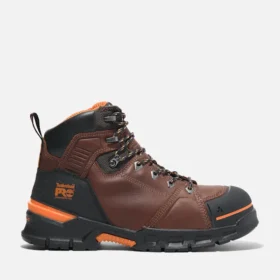 Men’s Endurance Ev Comp-Toe Work Boots – Teak Brown/Orange