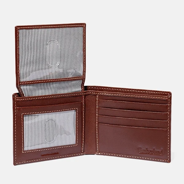 Men’s Milled Leather Bifold Wallet in Brown Men’s Milled Leather Bifold Wallet in Brown