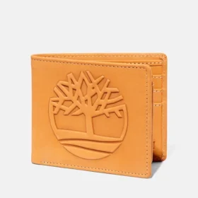 Men’s Oversized Logo Passcase Wallet Wheat