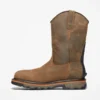 Men’s True Grit Pull-On Comp-Toe Work Boots – Coffee Brown