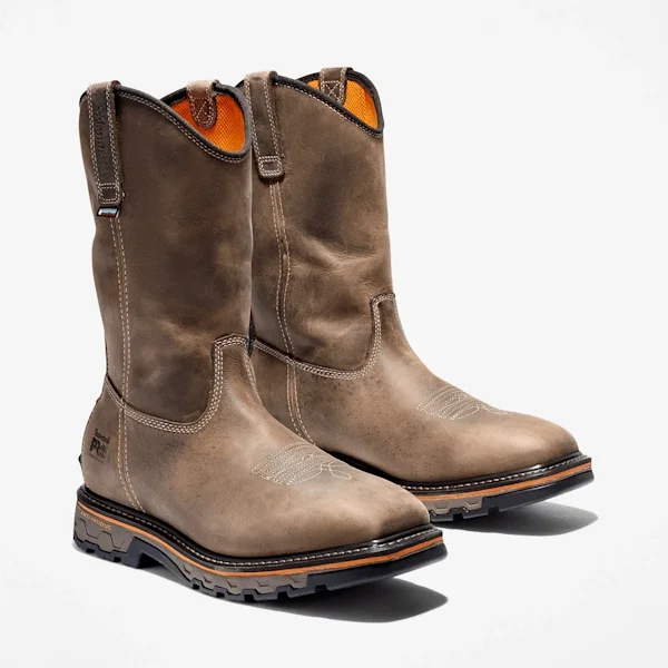 Men’s True Grit Pull-On Waterproof Work Boots – Coffee Men’s True Grit Pull-On Waterproof Work Boots – Coffee