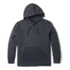 Mixed Media Garment Dye Hoodie “Dark Grey”