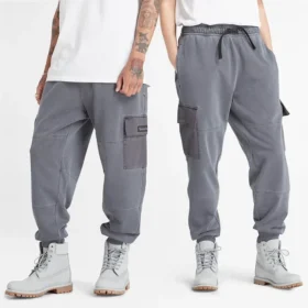 Mixed Media Garment Dye Sweatpants “Grey”