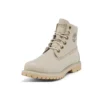 Paninara Collarless 6 Inch Wide Fit Waterproof Boots “Light Grey Nubuck”