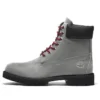 Premium 6 Inch Boots “Grey Nubuck with Red”