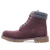 Premium 6 Inch Double Collar Waterproof “Burgundy Nubuck”