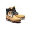Premium 6 Inch Leather and Fabric Boots “Wheat Nubuck with Black”