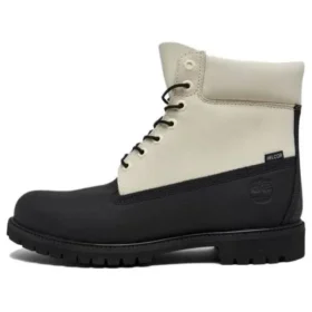Premium 6 Inch Waterproof Boot “Black White”