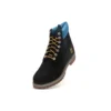 Premium 6 Inch Waterproof Boots “Black Nubuck with Blue”