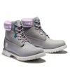 Premium 6 Inch Waterproof Boots “Grey Nubuck with Purple Logo Collar”