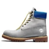 Premium 6 Inch Waterproof Boots “Grey with Blue Collar”