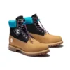 Premium 6 Inch Waterproof Boots “Wheat Nubuck with Black and Blue Collar”